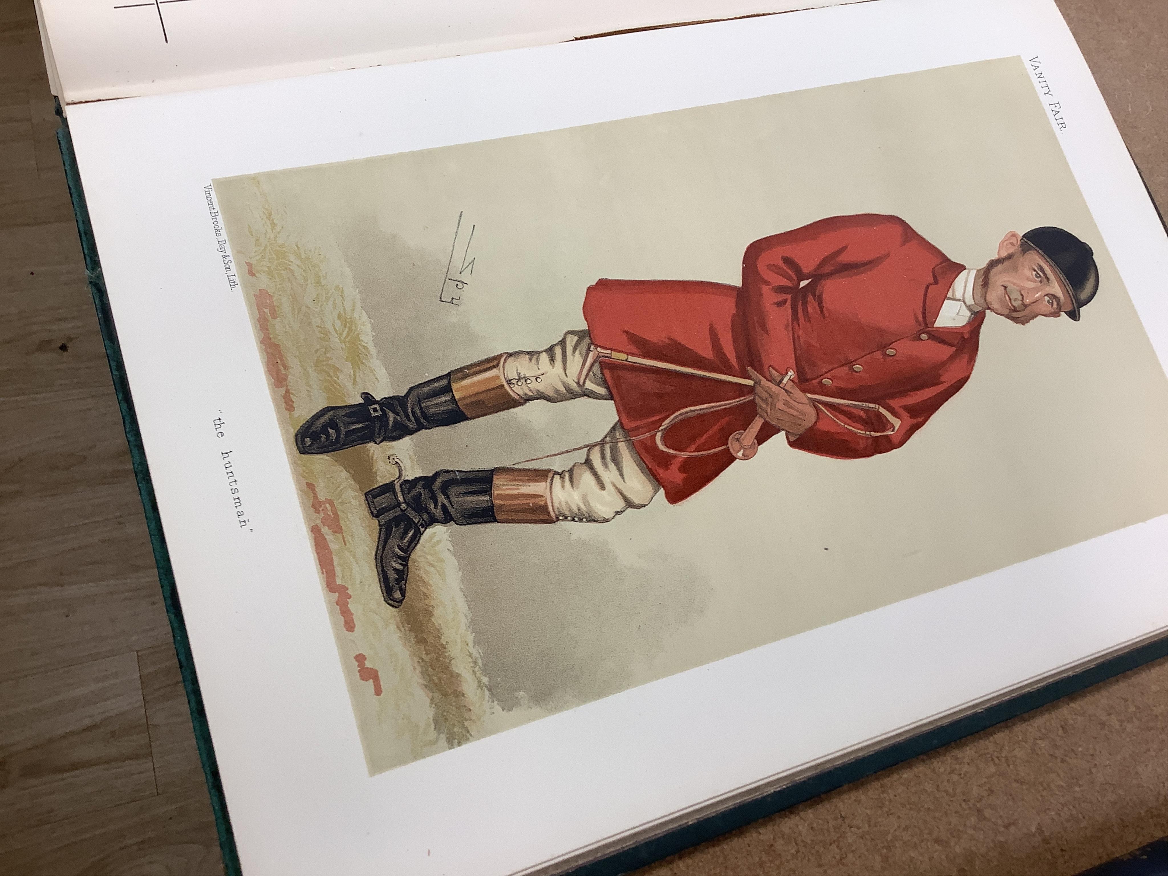 The Vanity Fair Album ... six various vols. (nos.2, 14,15,16,20 and 25). very many coloured lithographed portrait plates; publisher's gilt decorated and lettered cloth, ge., folio. (1869-93)